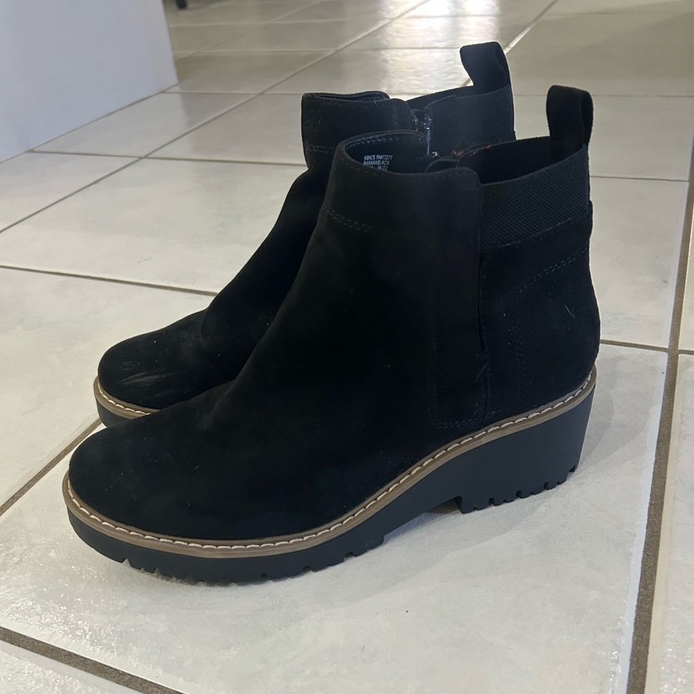 Black Suede Ankle Booties - Classic Chelsea Style